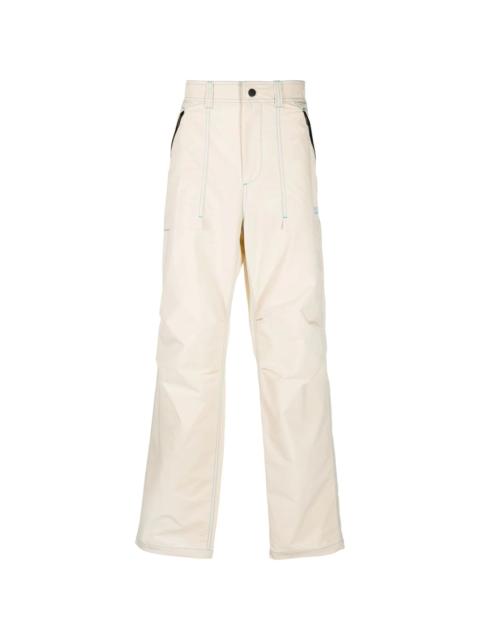 MSGM appliqué logo straight-leg trousers