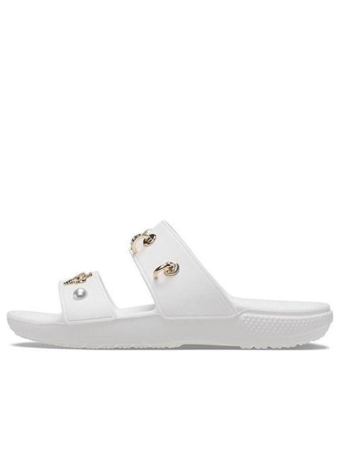 crocs (WMNS) Crocs Soft Sole Cozy Outdoor Flat Heel Sports Slippers White 207387-103