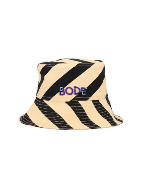 帽子 Bode Suede Rickrack Hat BODE Rickrack-Trimmed Suede Bucket Hat | REVERSIBLE
