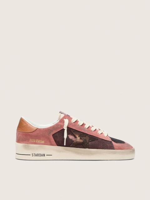 Golden Goose Men’s Stardan in pink suede with beige star