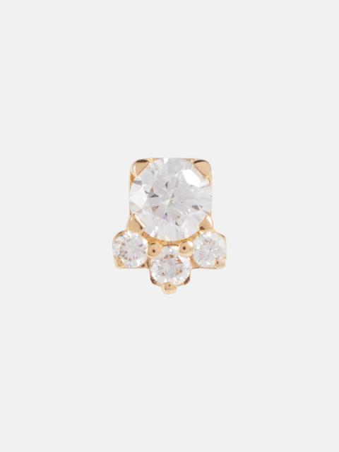 SOPHIE BILLE BRAHE River Trois 18kt gold single earrings with diamonds