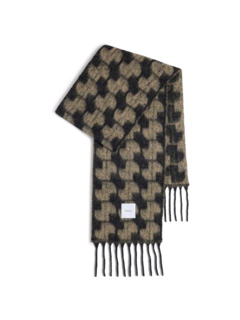 PATOU logo-patch alpaca scarf