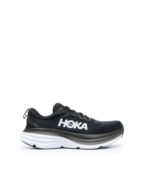 HOKA Bondi 8 logo-print lace-up sneakers