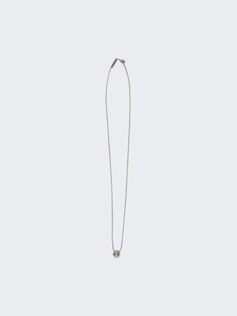 Rick Owens DRKSHDW Mini Orb Pendant Necklace Palladium