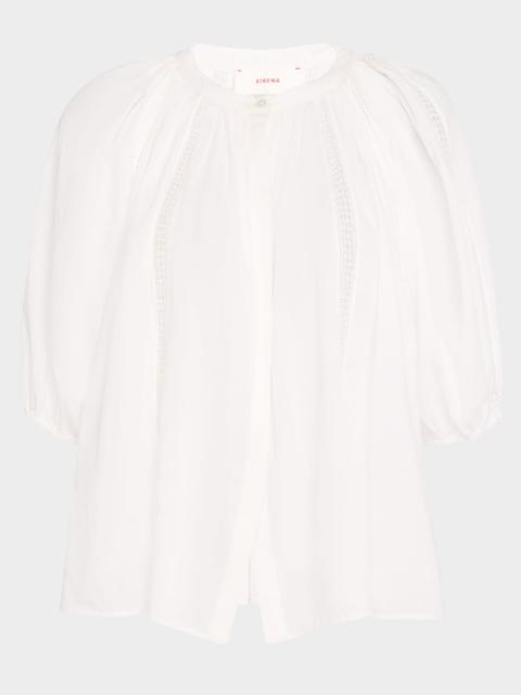 XÍRENA Evynn Lace-Inset Cotton Shirt