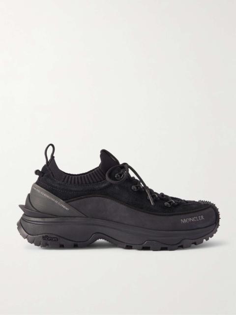 Moncler Trailgrip Lite 3 Rubber-Trimmed Nubuck and Brushed-Suede Sneakers