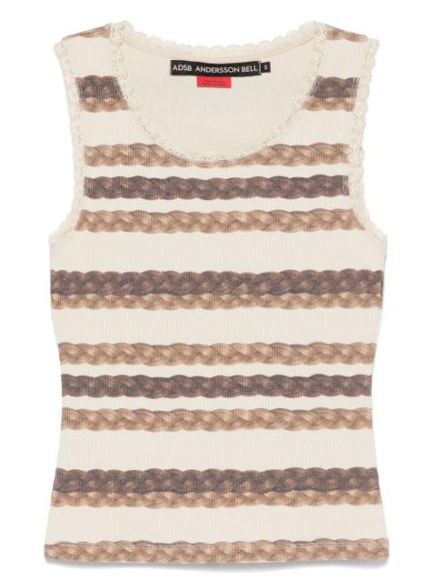 Andersson Bell hair braid-stripe tank top