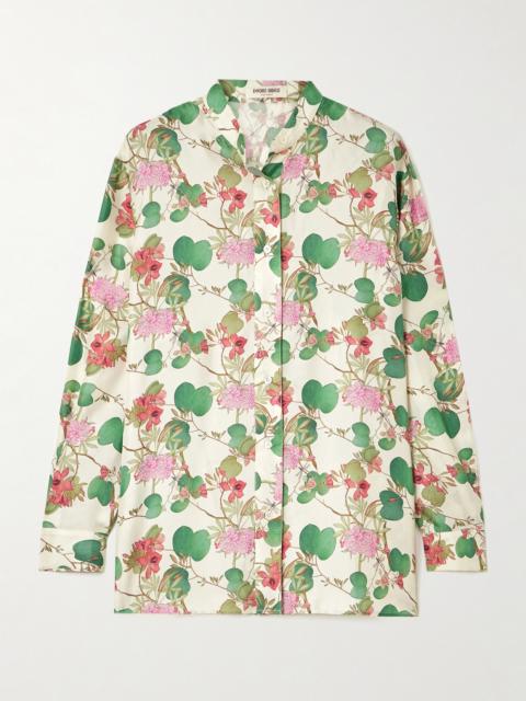 EMPORIO SIRENUSE Kelsy Silk-satin Shirt