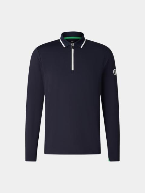 BOGNER Jonah polo long-sleeved top in Navy blue