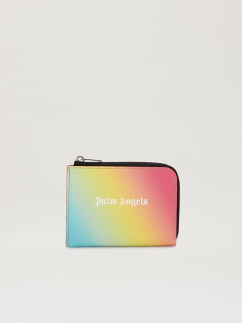 Palm Angels Rainbow Logo Zipped Card Holder