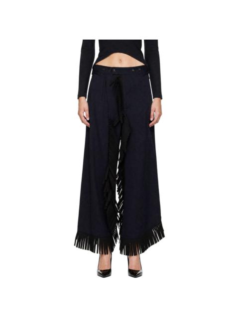 Vivienne Westwood Navy Pepino Fringe Trousers