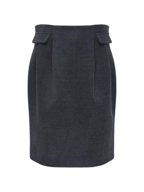 SHUSHU/TONG pleated flap-detail midi skirt