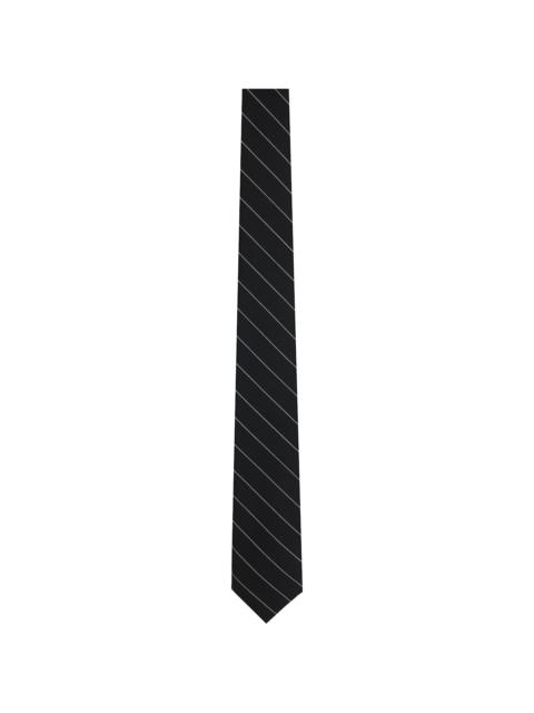 ERNEST W. BAKER Black Pin Stripe Tie