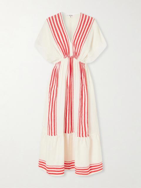 lemlem Leila Cotton-gauze Midi Dress