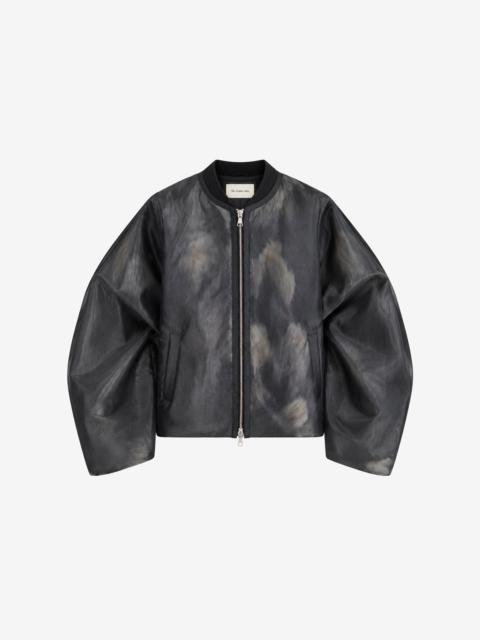 The Frankie Shop Pietra Fur Mesh Bomber Jacket - Grey