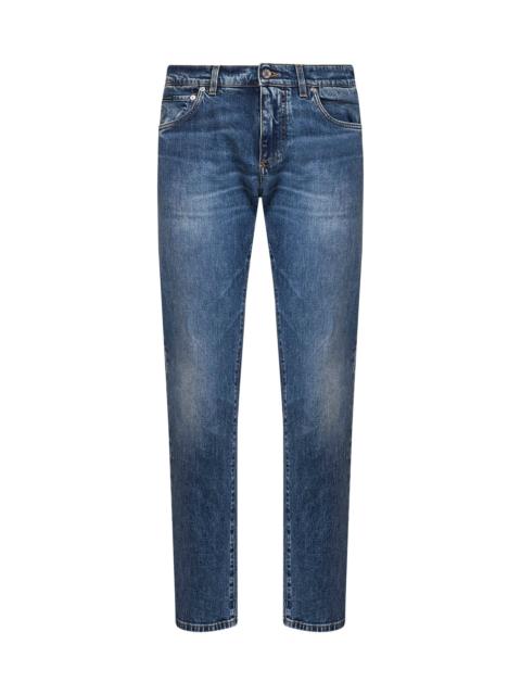 Dolce & Gabbana Blue stretch cotton denim slim jeans