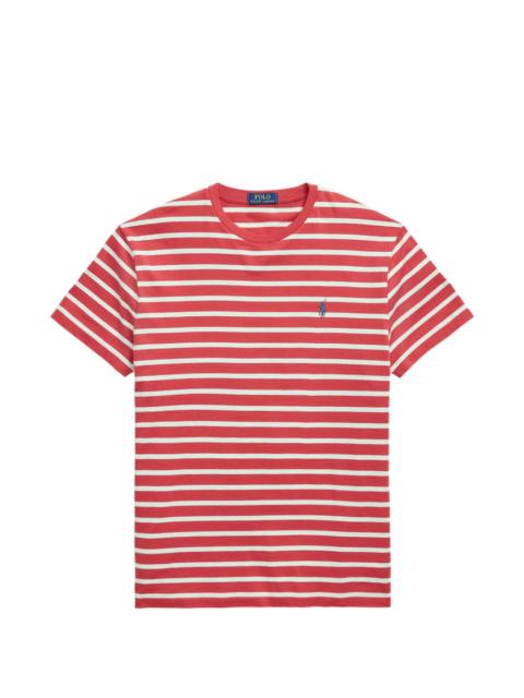 Polo Ralph Lauren striped embroidered-logo T-shirt