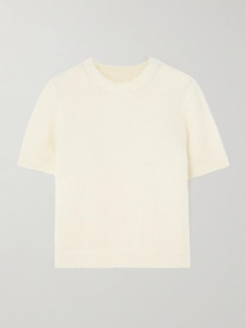 DÔEN Hearst cropped alpaca-blend sweater Off-white
