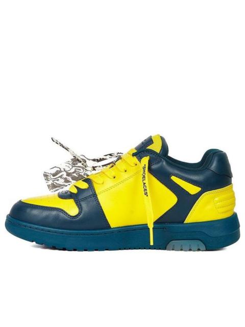Off-White Off-White Out Of Office Zip Tie Sneakers 'Yellow Navy' OMIA189R21LEA0014518