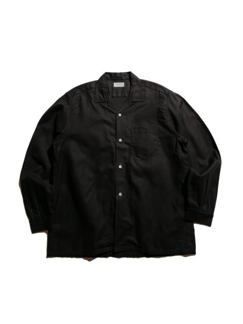 The Real McCoys MS25010 Joe McCoy Panama Shirt L/S Black