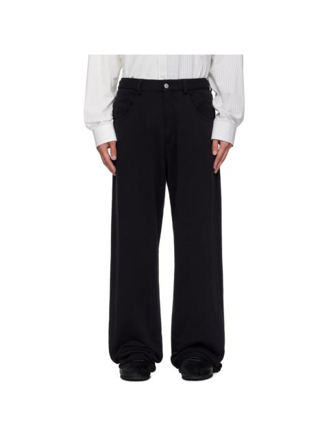 MM6 Maison Margiela Black Cotton Sweatpant Trousers