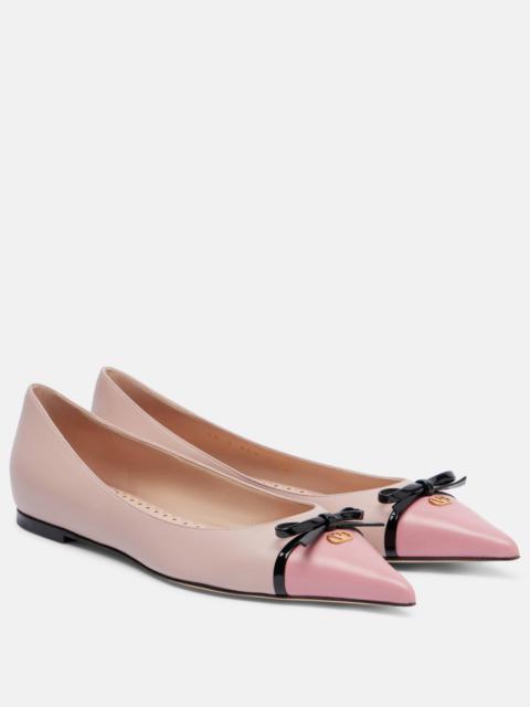 Valentino Bepointy leather ballet flats