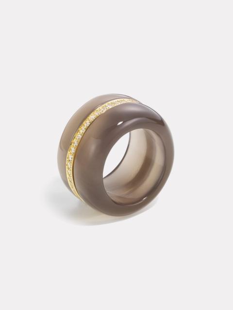 By Pariah Diamond Pebble Cocktail Ring | Grey Agate