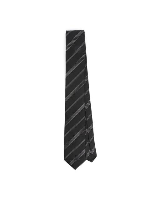 SAINT LAURENT striped silk tie