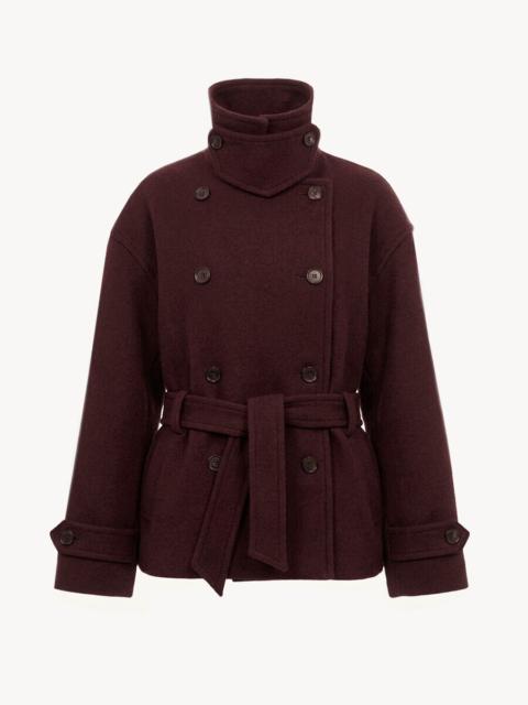 Chloé DOUBLE-BREASTED SHORT COAT IN WOOL
