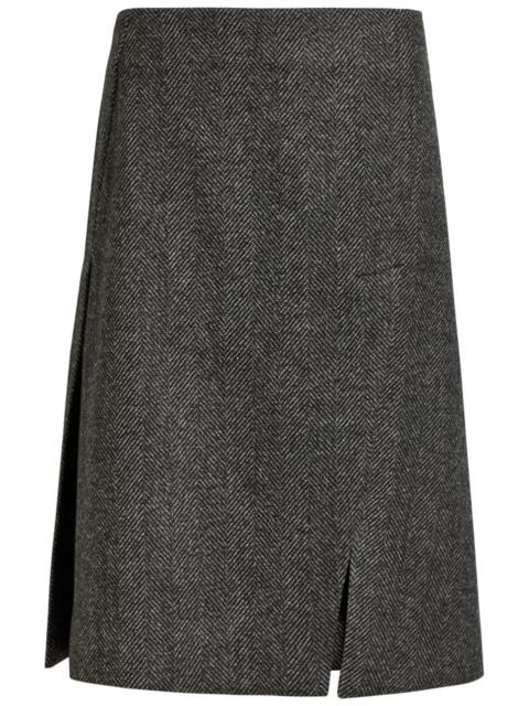 Stella McCartney Stella Mccartney Herringbone Wool Knee-length Skirt