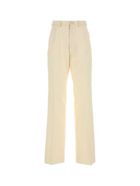 Maison Margiela Cream Mohair Blend Pant Offwhite Exterior: Silk Pantaloni