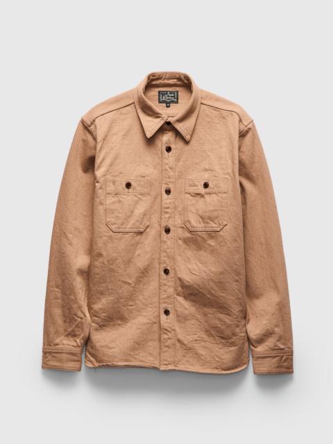 Studio D'Artisan "Fox Cotton" Work Shirt in Brown