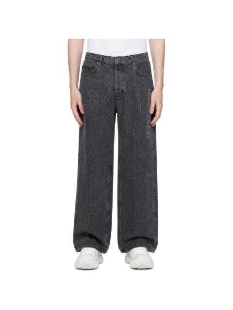 Alexander Wang Gray Flasher Graphic Jeans