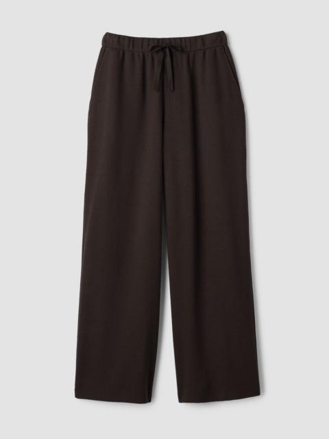 EILEEN FISHER Waffle Cotton Blend Doubleknit Wide-Leg Pant