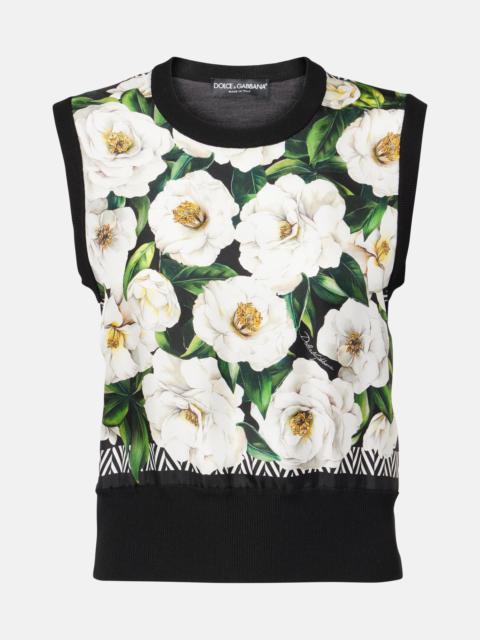 Dolce & Gabbana Floral print silk top