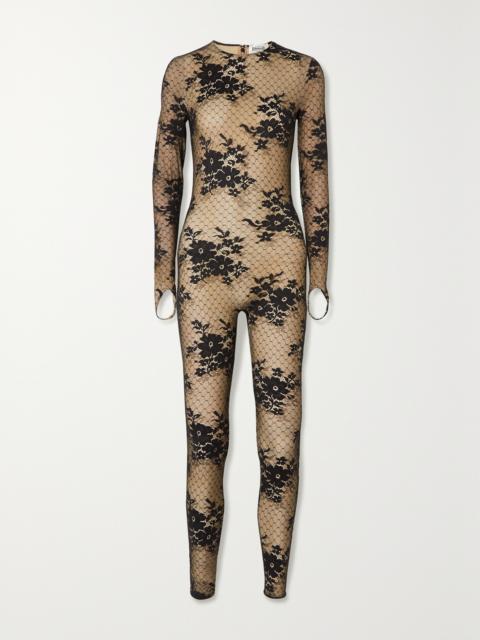 Wolford + N°21 Pattie Stretch-mesh And Lace Jumpsuit