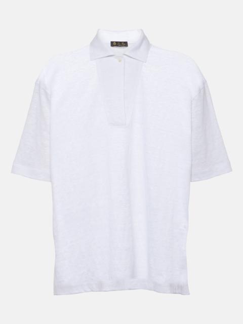 Linen polo shirt