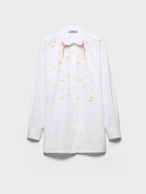 Prada Embroidered poplin shirt
