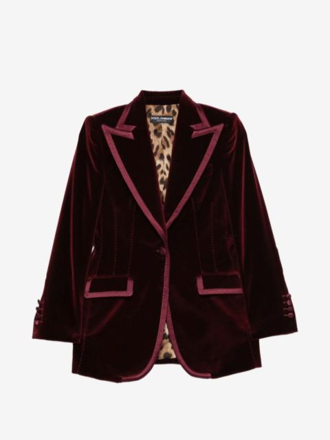 Dolce & Gabbana velvet single-breasted blazer