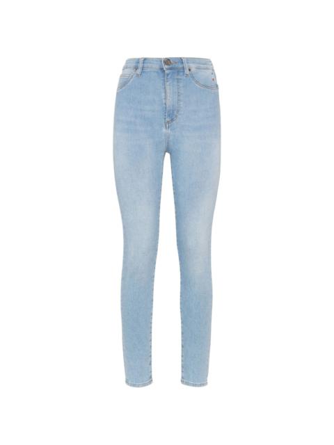 high-rise skinny-cut jeans