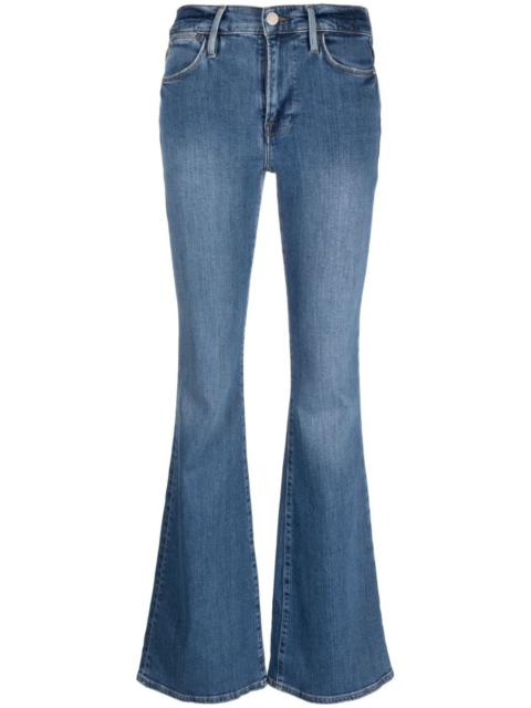 High-waisted flared jeans