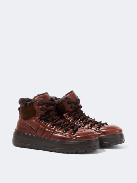 BOGNER Antwerp quilted leather lace-up boots