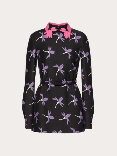 Valentino PRINTED CREPE COUTURE TOP