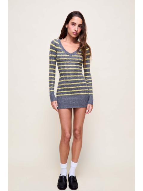 GUIZIO POET CABLE KNIT MINI DRESS