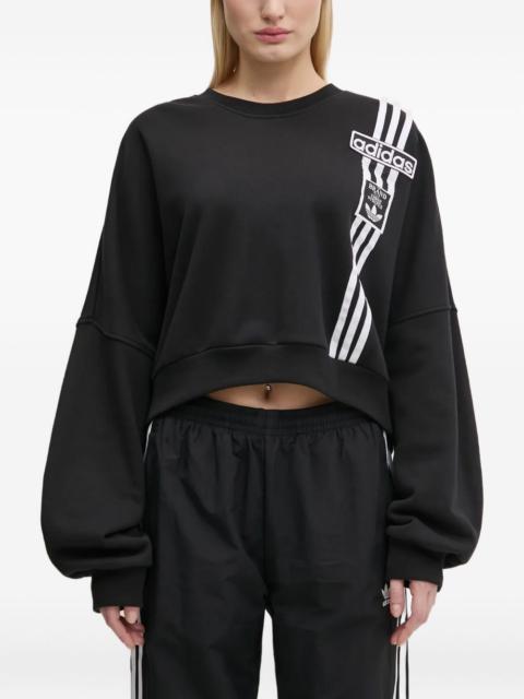 adidas 3-stripe cropped sweatshirt