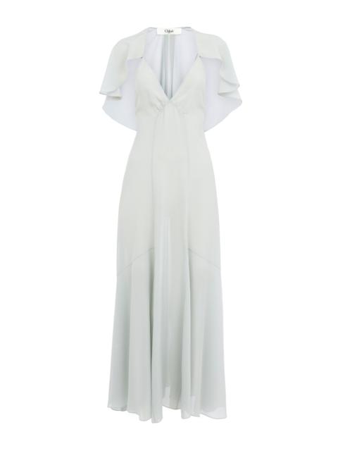 Chloé LONG FLOU DRESS IN SILK GEORGETTE