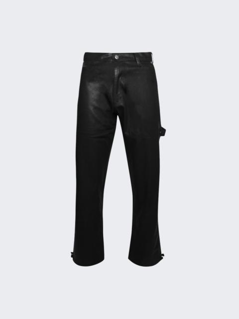 Rhude Oil Stain Reza Double Knee Jeans Black