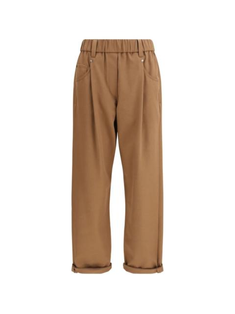Brunello Cucinelli elasticated cuffed trousers