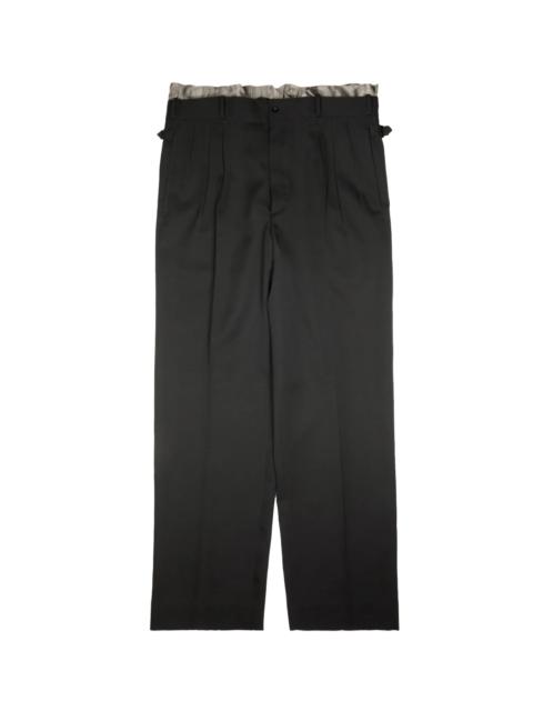 Maison Margiela Margiela Layered Pleated Trouser Black