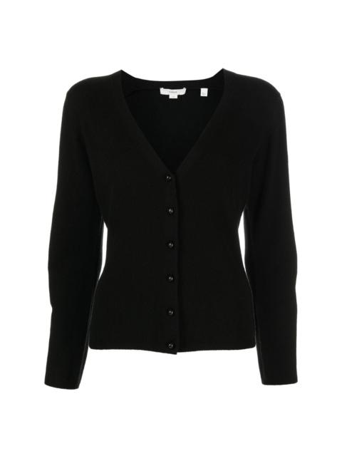 buttoned-up V-neck cardigan